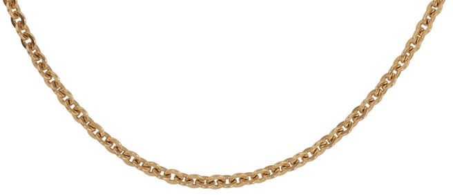 ESTATE 14KT YELLOW GOLD CABLE CHAIN NECKLACE, 18.2 GRAMS
