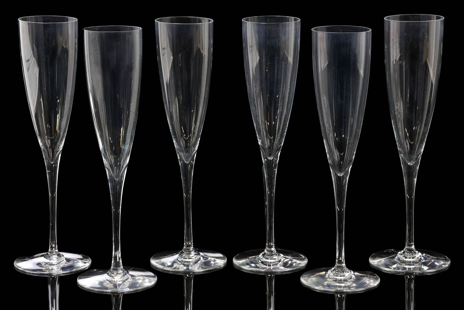 (6) BACCARAT 'DOM PERIGNON' CRYSTAL CHAMPAGNE FLUTES (1 of 6)