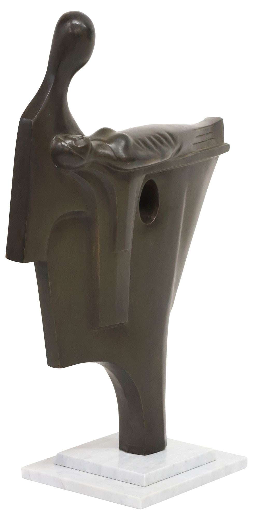 JORGE ALARCON ISLAS (B.1933) ABSTRACT FIGURAL BRONZE STUDY, 'CIRUGIA' (1 of 5)