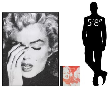 RUSSELL YOUNG (B.1959) 'MARILYN CRYING' MIXED MEDIA COMPOSITION, 62" X 47.5"