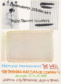 ROBERT RAUSCHENBERG (D.2008) SIGNED POSTER, DEBORAH HAY'S 'THE WELL'