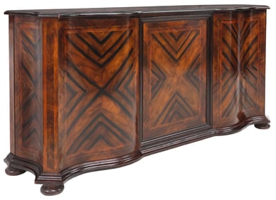 DAVID MICHAEL FOR RHO BAROQUE STYLE INLAID ROSEWOOD SIDEBOARD, 94"W