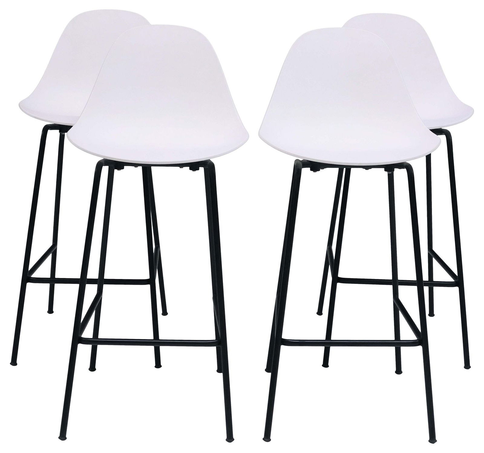 (4) SIMONE VIOLA FOR TOOU 'TA' MODERN WHITE & BLACK BAR / COUNTER STOOLS (1 of 5)