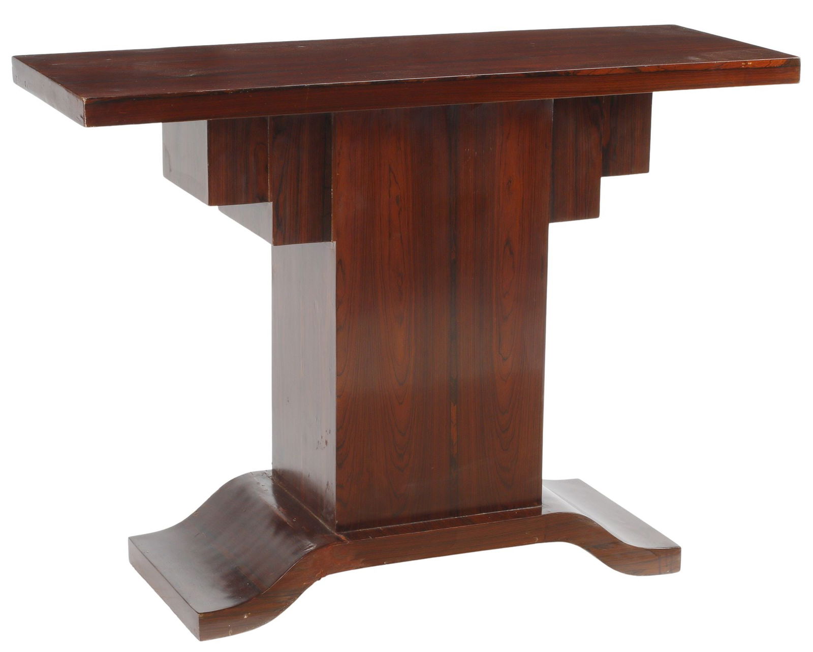 ART DECO STYLE SCULPTURAL ROSEWOOD CONSOLE TABLE (1 of 5)