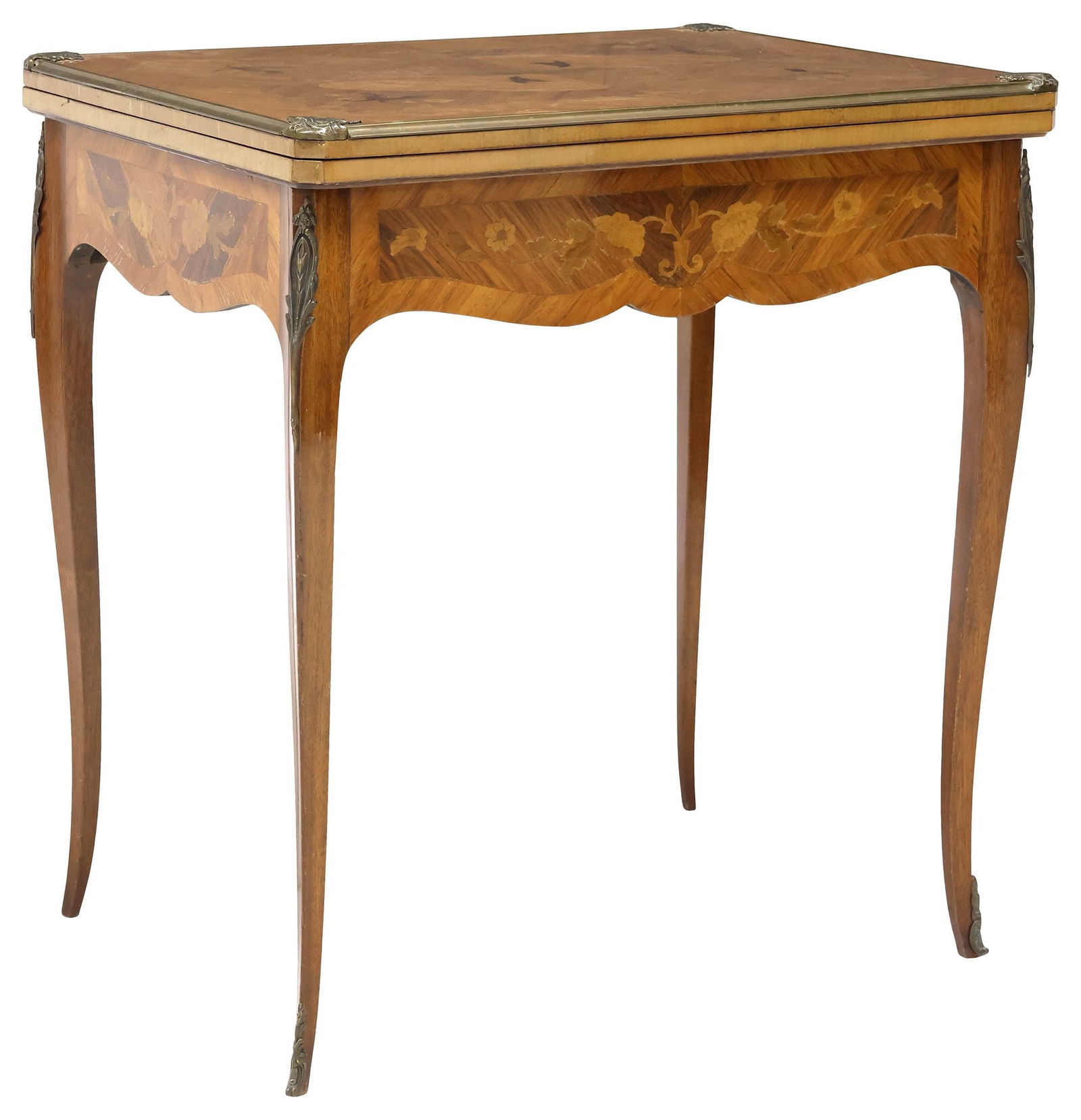 FRENCH LOUIS XV STYLE MARQUETRY FLIP-TOP GAMES TABLE (1 of 7)