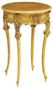 FRENCH LOUIS XV STYLE PARCEL GILT OCCASIONAL TABLE