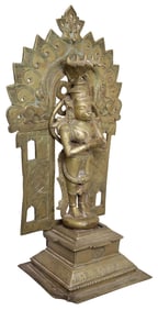 ANTIQUE BRONZE/ COPPER ALLOY FIGURE, HINDU DEITY HANUMAN, INDIA