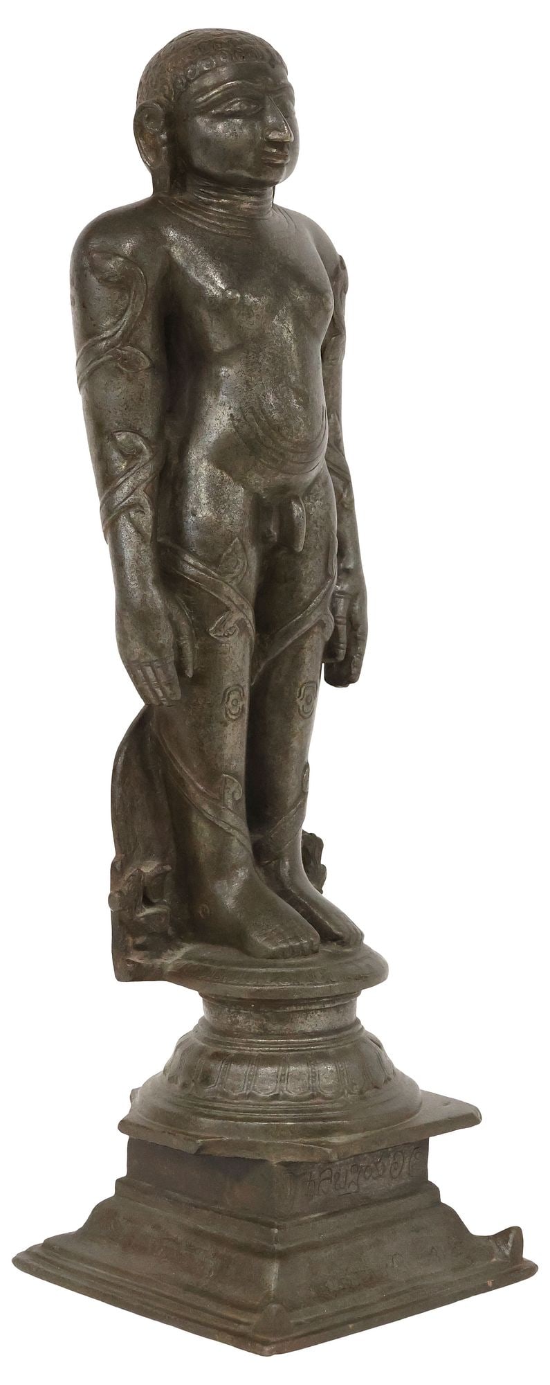 JAIN ANTIQUE BRONZE/ COPPER ALLOY FIGURE, LORD BAHUBALI, INDIA (1 of 6)