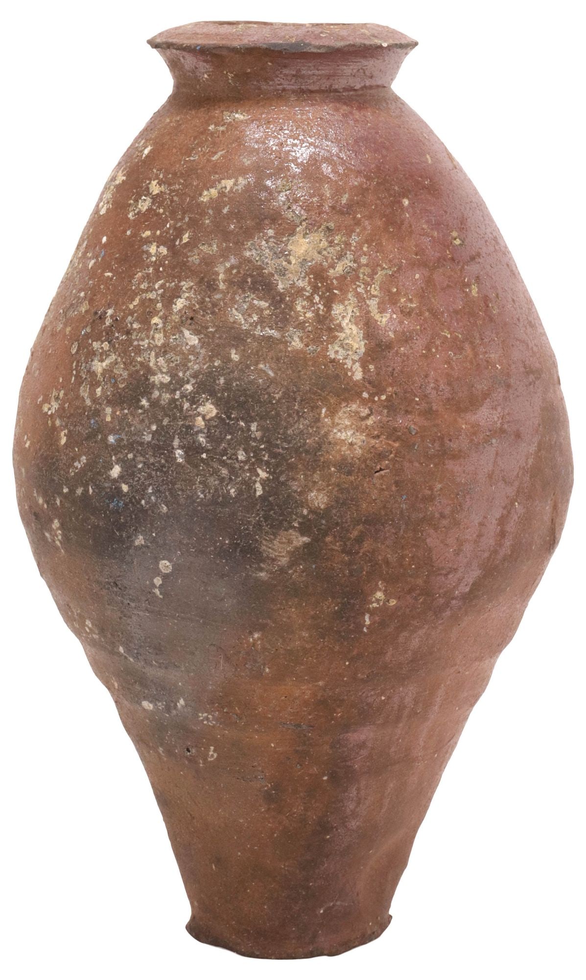 SOUTHEAST ASIAN RIBBED & GLAZED STONEWARE VESSEL (1 of 3)