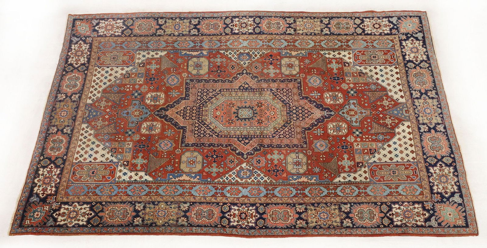 ESTATE HAND-TIED PERSIAN HERIZ RUG, 12'1" X 9'5" (1 of 4)