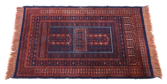 ESTATE HAND-TIED AFGHAN BELOUCHI RUG, 5'3" X 3'4"