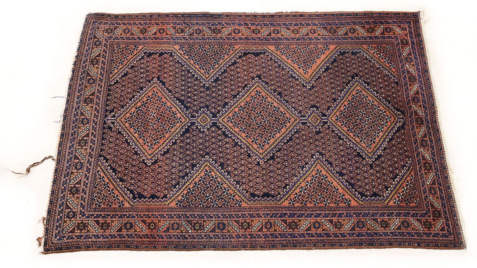 ESTATE HAND-TIED PERSIAN AFSHAR RUG, 5'11" X 4'1" (1 of 3)