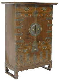 KOREAN METAL-MOUNTED SECRETARY TANSU CHEST, CHRISTIES APPRAISAL
