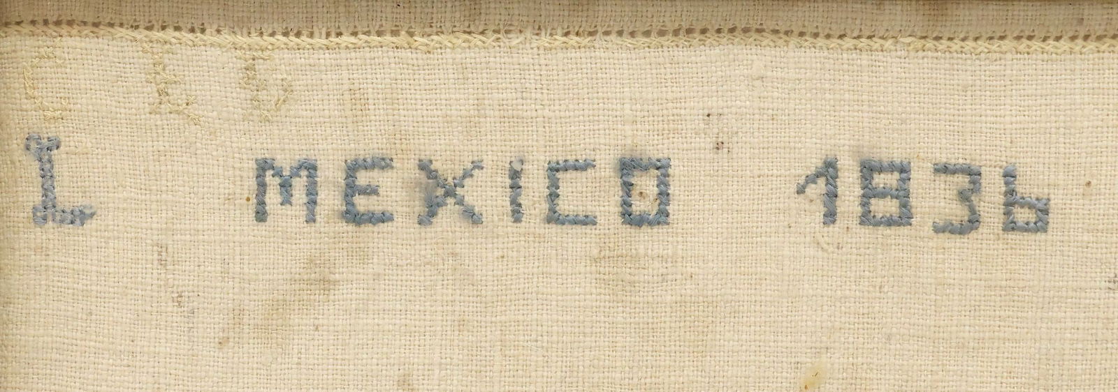 FRAMED NEEDLEWORK EMBROIDERY SAMPLER DATED 1836, MEXICO - 3
