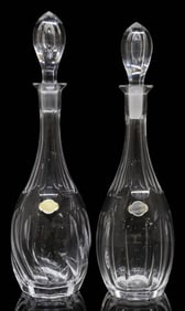 (2) GERMAN KNITTEL & FAKIRIS BLEIKRISTALL CUT CRYSTAL DECANTERS