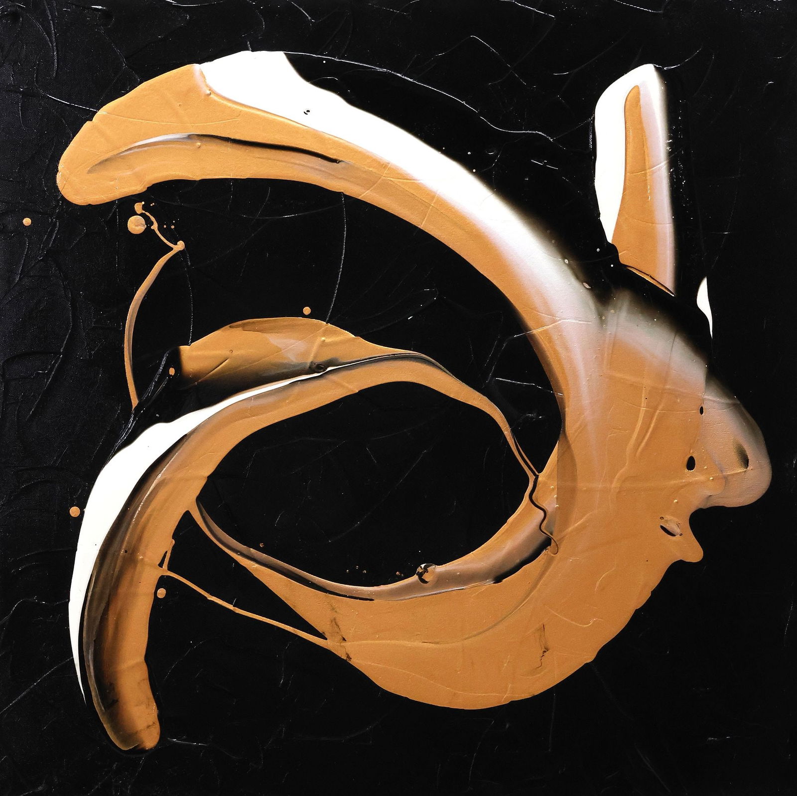 PETRONELLA GREER (B.1945) PAINTING, 'THE QUIET CURVE,' 30" X 30" (1 of 7)