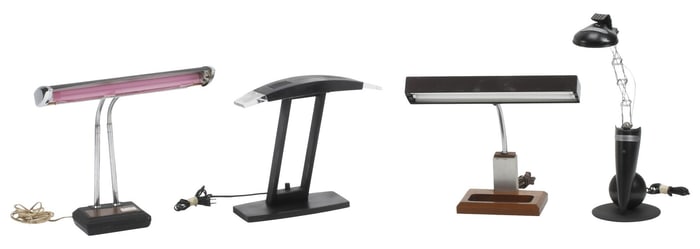 (4) RETRO MID-CENTURY & MODERNIST DESK / TABLE LAMPS