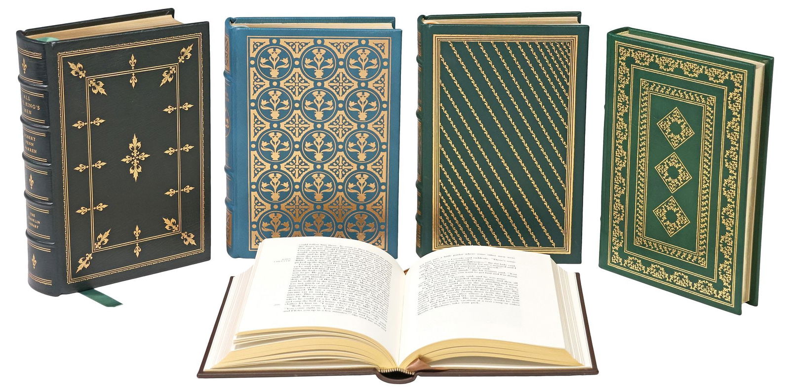 (5) FRANKLIN SIGNED 1ST-EDITION LEATHER-BOUND LIBRARY SHELF BOOKS (1 of 7)