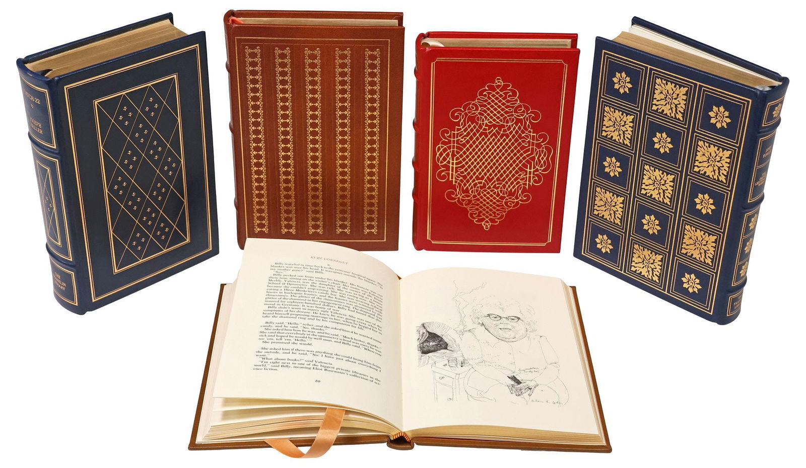 (5) FRANKLIN SIGNED 1ST-EDITION LEATHER-BOUND LIBRARY SHELF BOOKS (1 of 7)