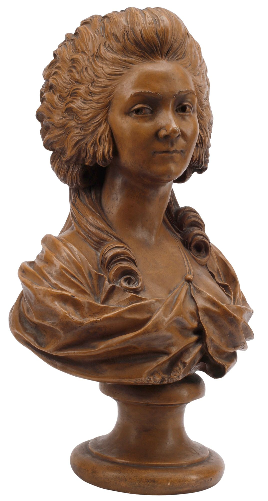 AFTER AUGUSTIN PAJOU (D.1809) TERRACOTTA BUST OF PRINCESS LAMBALLE (1 of 5)