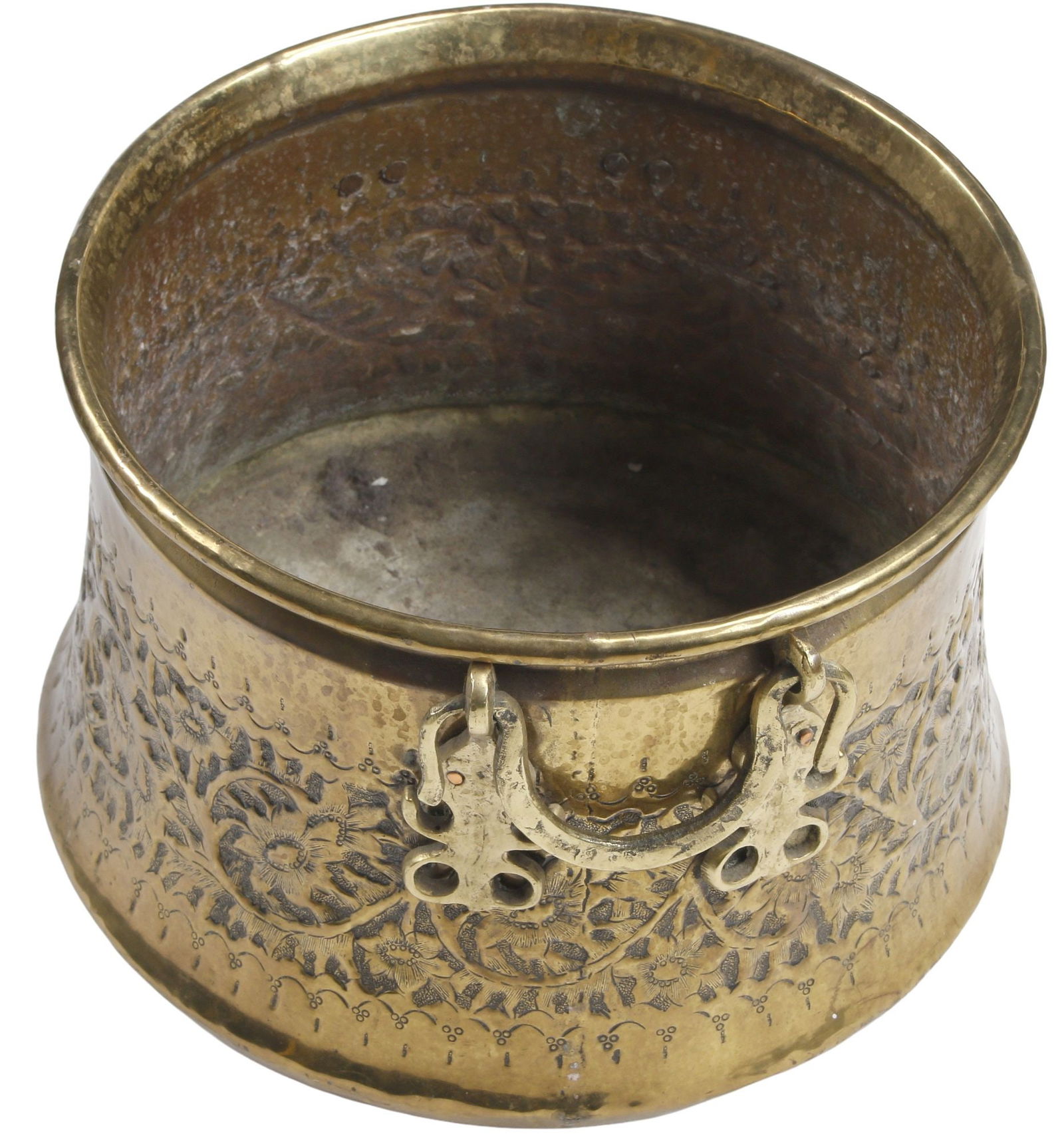 (6) LARGE COPPER & BRASS KITCHENWARE POTS - 2