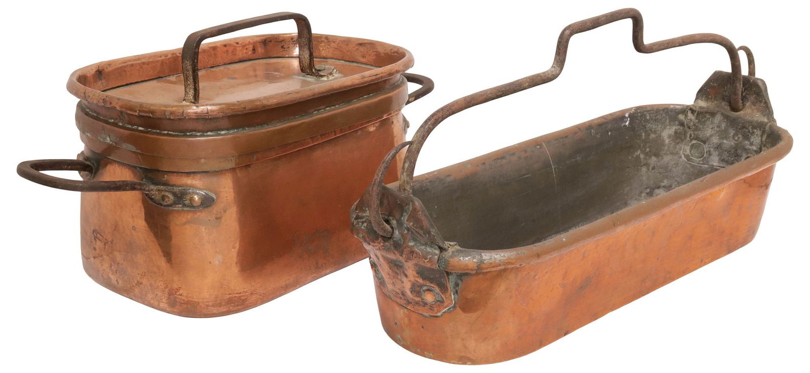 (2) FRENCH COPPER KITCHENWARE, FISH POACHER & DAUBIERE (1 of 4)