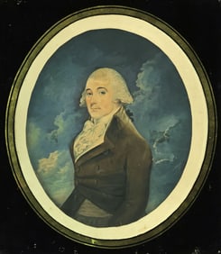 ATTRIB. TO RICHARD CROSSE (D.1810) WATERCOLOR PAINTING, SELF PORTRAIT