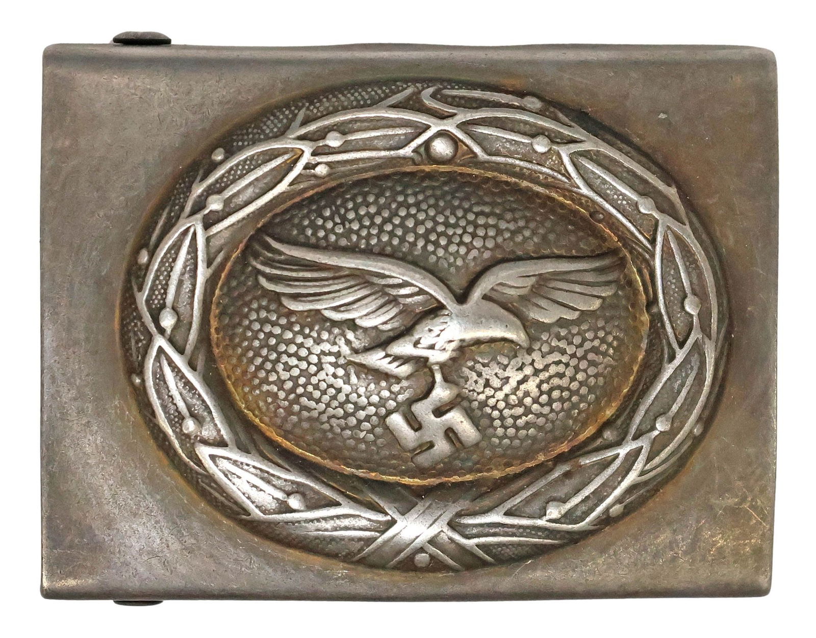 GERMAN NAZI LUFTWAFFE STEEL BELT BUCKLE (1 of 3)