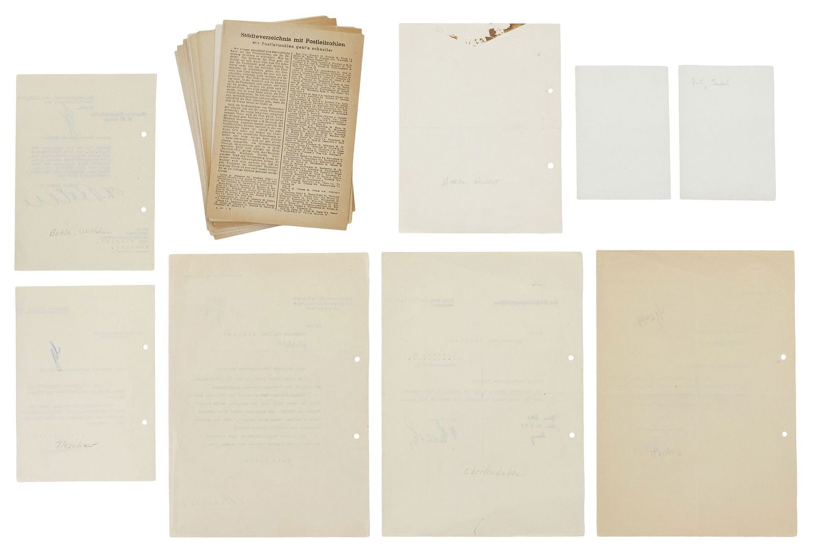 (32) GERMAN WWII OFFICIALS SIGNED NOTES, GORING FORMS - 2