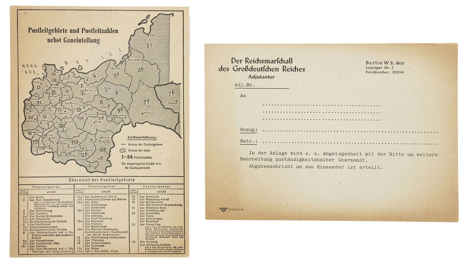 (32) GERMAN WWII OFFICIALS SIGNED NOTES, GORING FORMS - 4