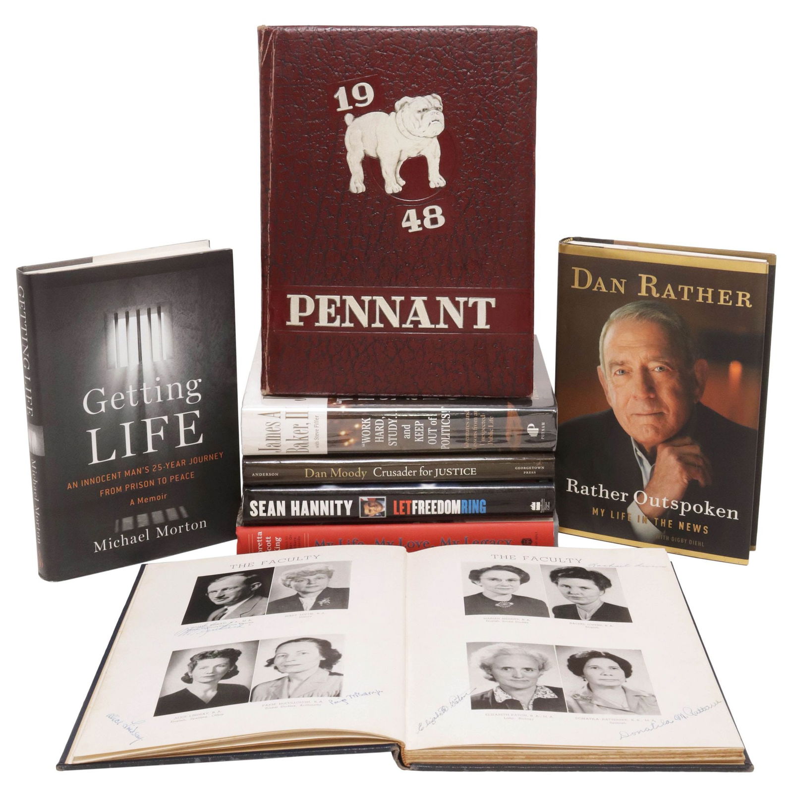 (8) POLITICAL BOOKS, MOST AUTHOR SIGNED, BAKER, RATHER, HANNITY, MORE (1 of 18)