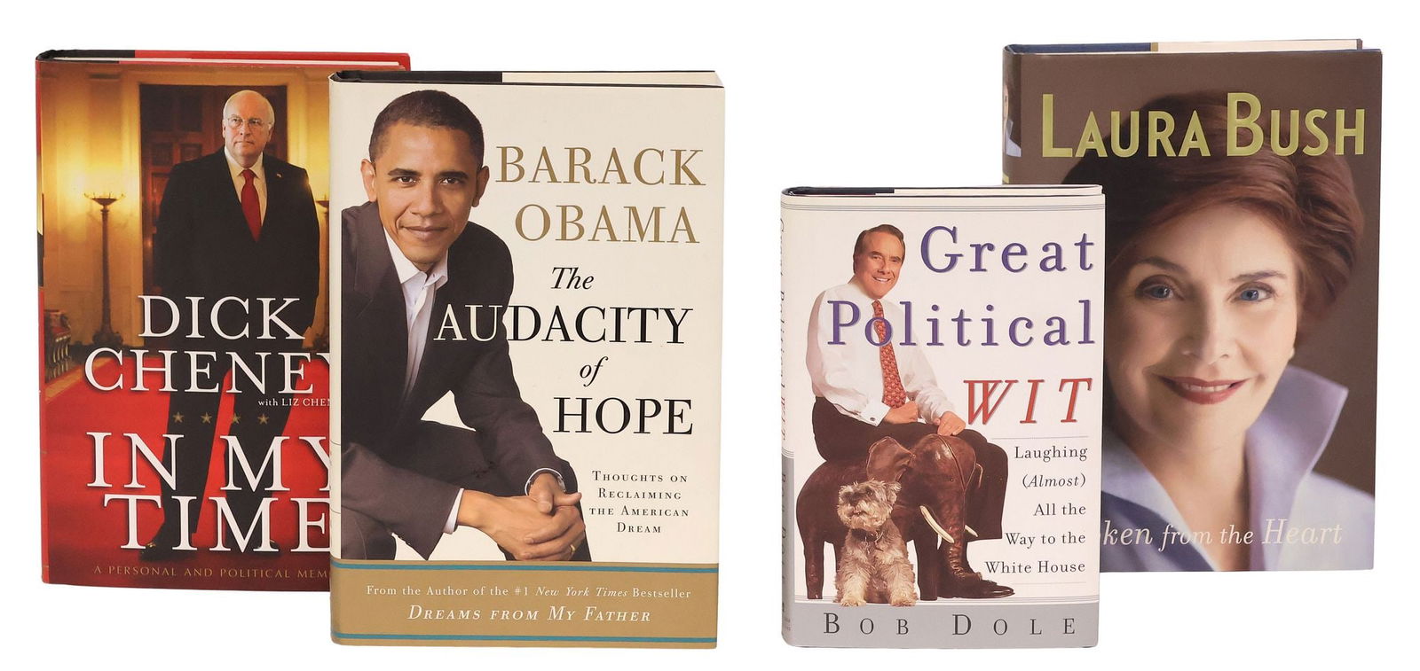 (4) SIGNED POLITICAL BOOKS, OBAMA, LAURA BUSH, CHENEY, DOLE (1 of 19)
