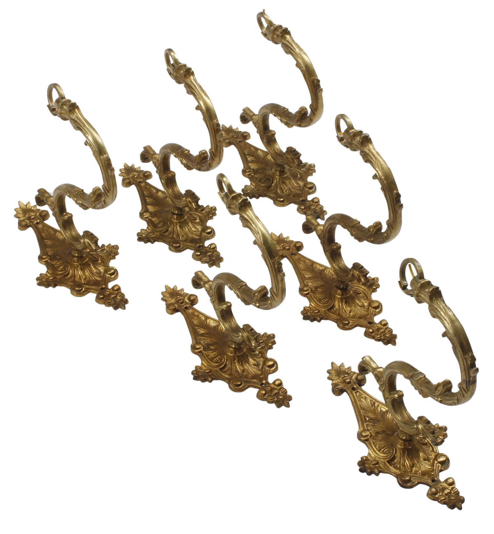 (6) FRENCH STYLE ORMOLU WALL-MOUNTED LANTERN HANGING BRACKETS (1 of 4)