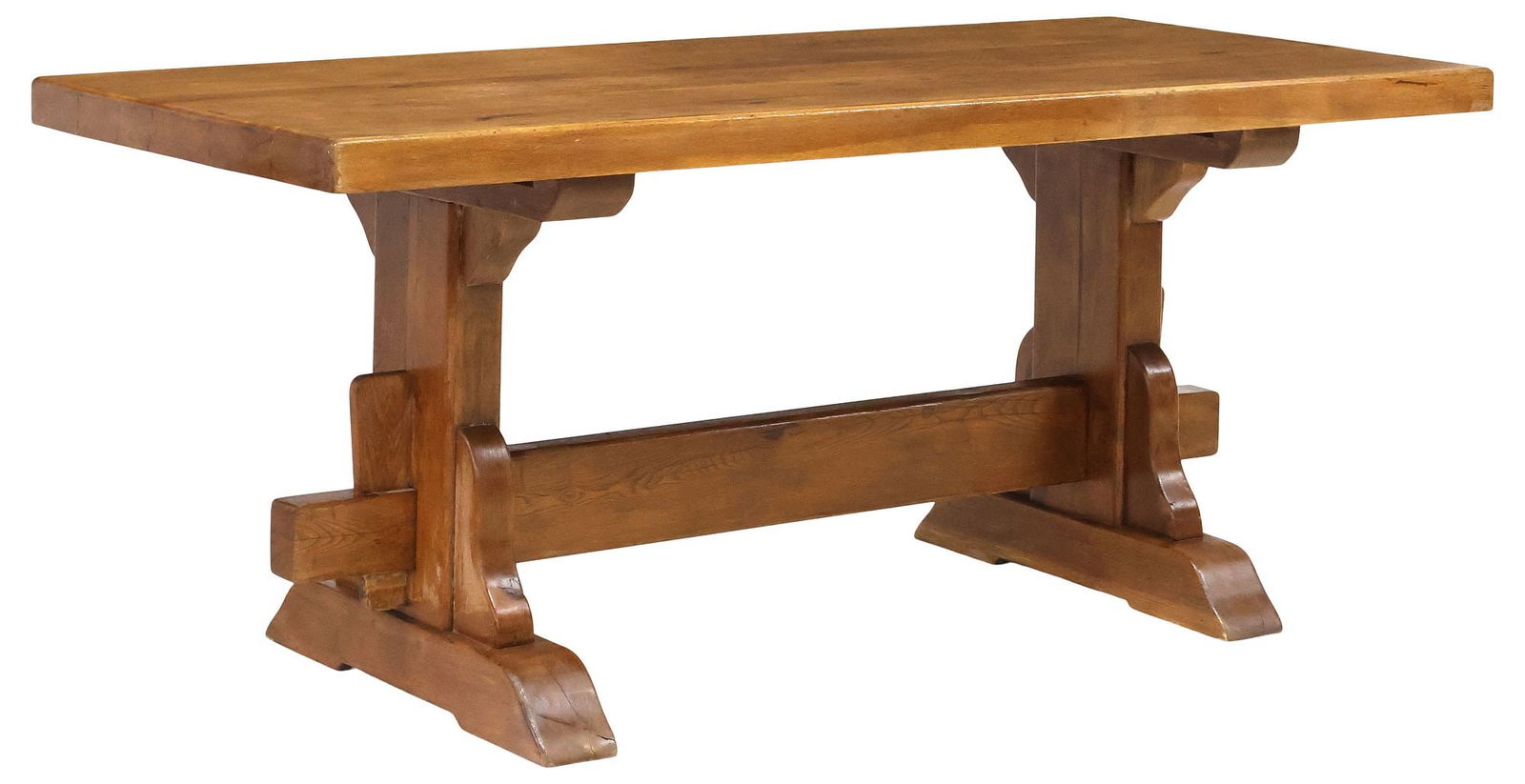 FRENCH PROVINCIAL OAK FARMHOUSE TABLE, 71"L (1 of 4)