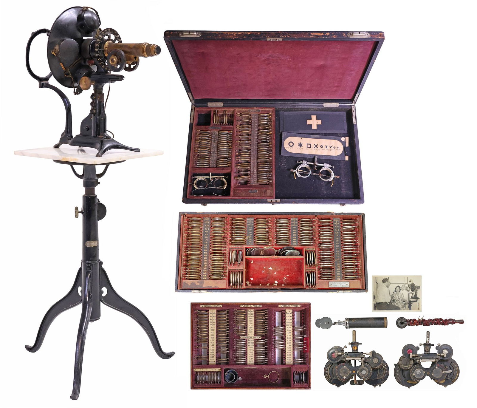 ANTIQUE OPHTHALMICS, TRIAL LENS, TABLE, 300 LENS, MORE (1 of 20)