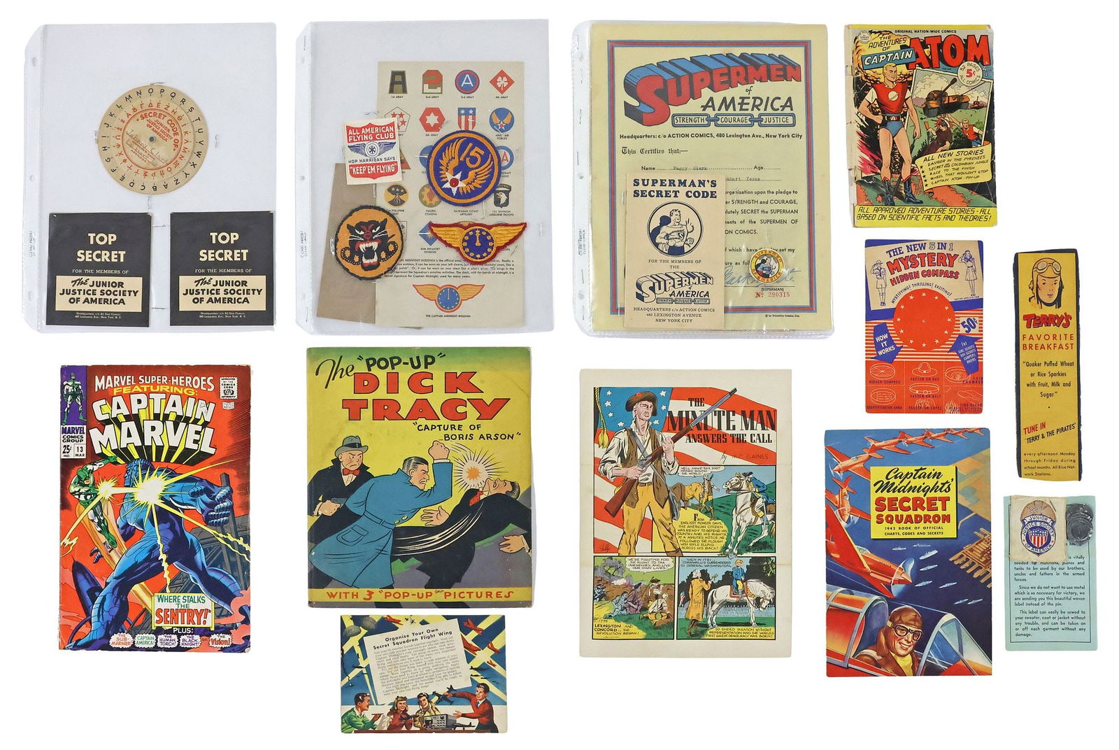 YOUTH COLLECTION: DICK TRACY, SUPERMEN, CAPT. MIDNIGHT, JR. JUSTICE LEAGUE (1 of 7)