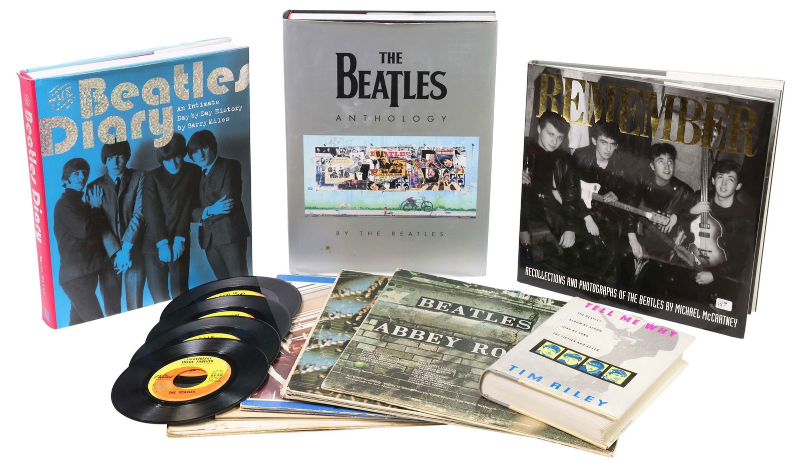 (13) THE BEATLES ASSORTED BOOKS, LPS, & 45RPM VINYL RECORDS (1 of 7)