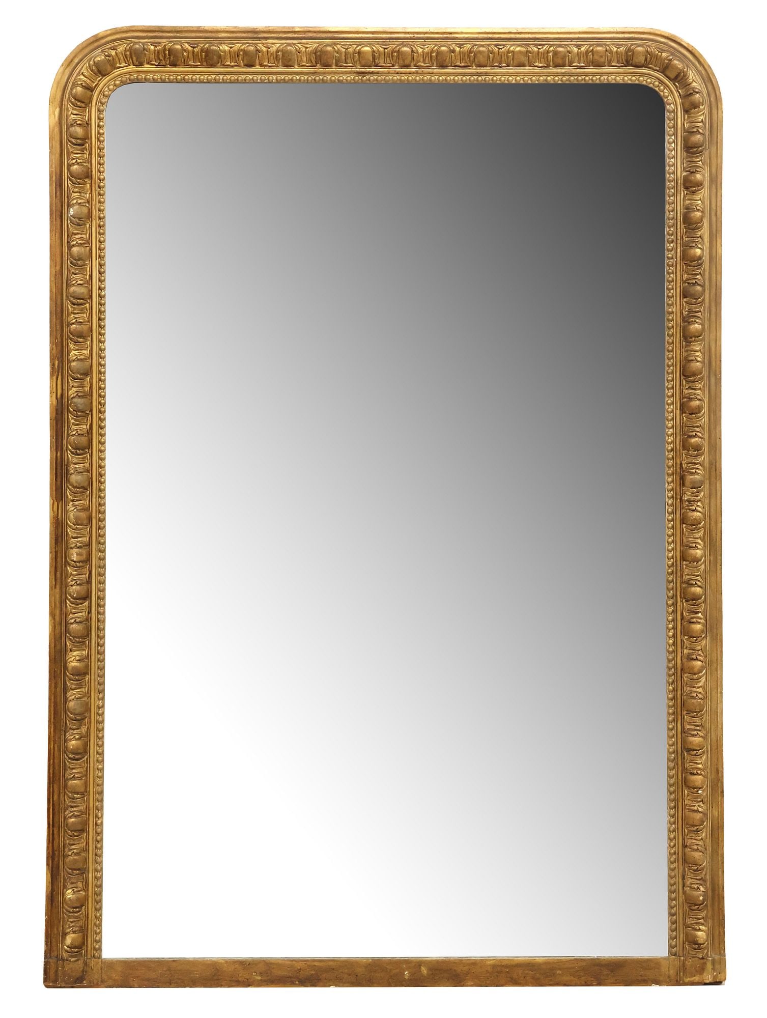 FRENCH LOUIS PHILIPPE PERIOD GILTWOOD WALL MIRROR, 62.5" X 43" (1 of 3)