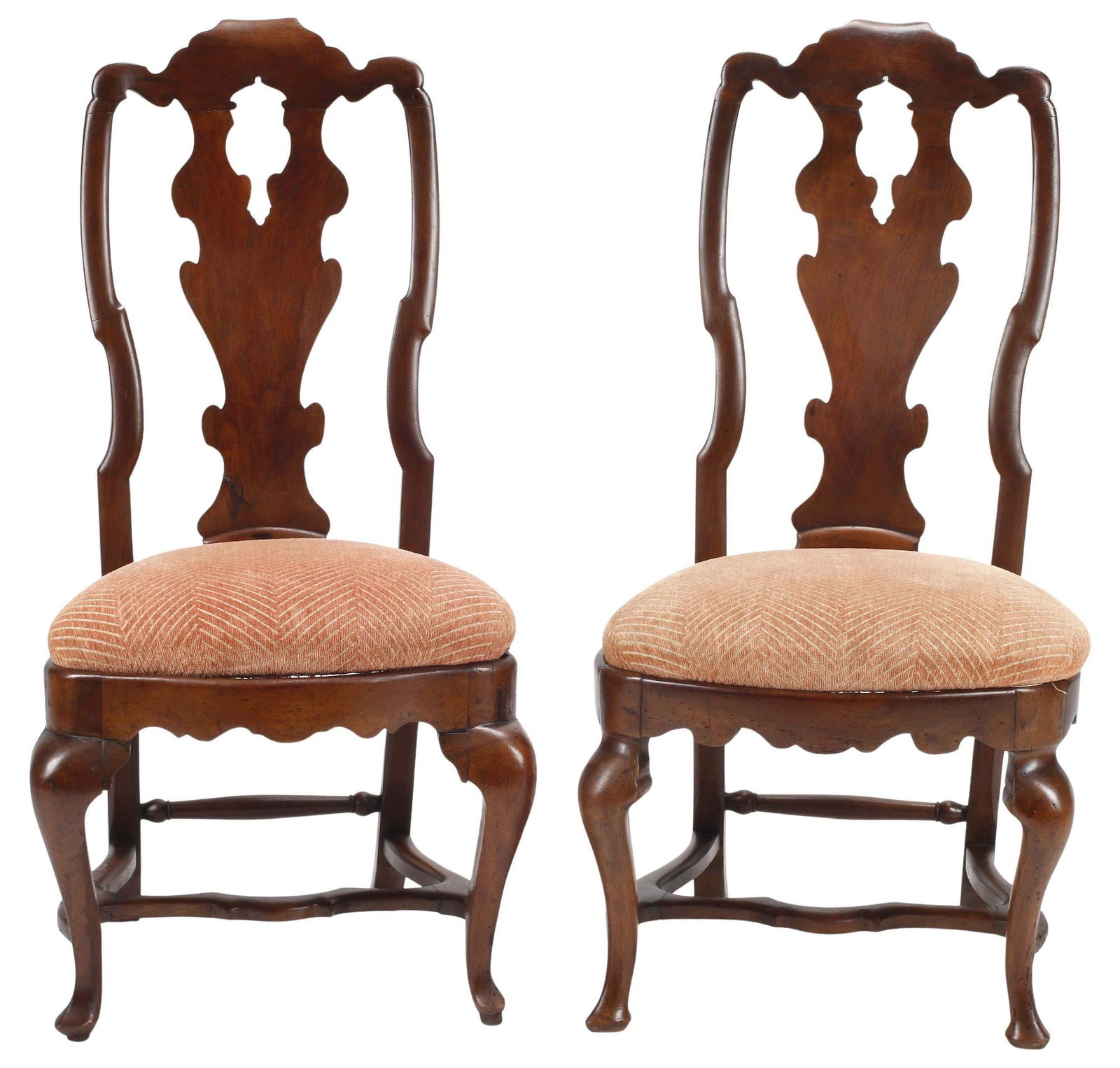 (2) DUTCH BAROQUE STYLE UPHOLSTERED MAHOGANY SIDE CHAIRS (1 of 5)