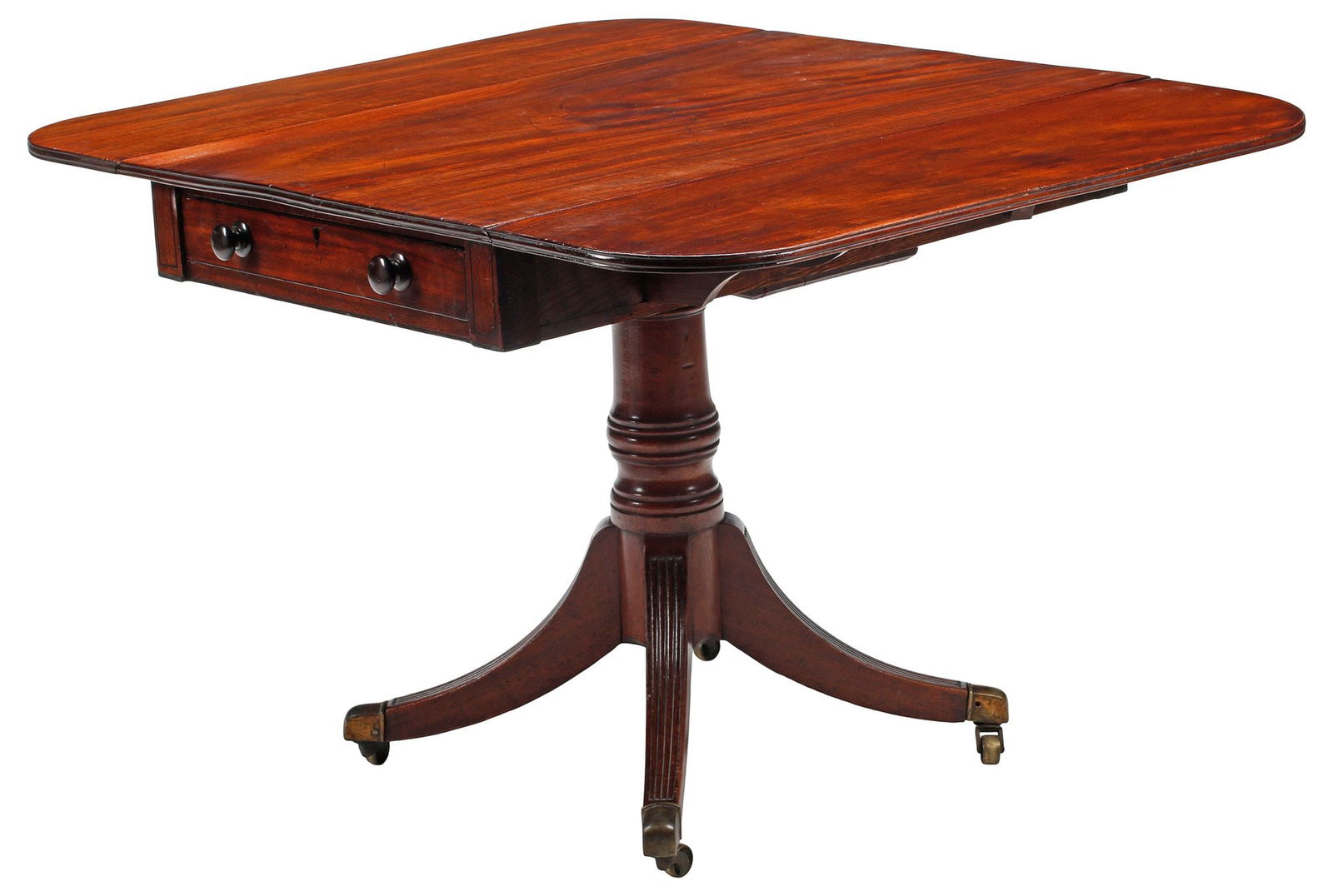 REGENCY STYLE MAHOGANY DROP-LEAF TABLE (1 of 4)