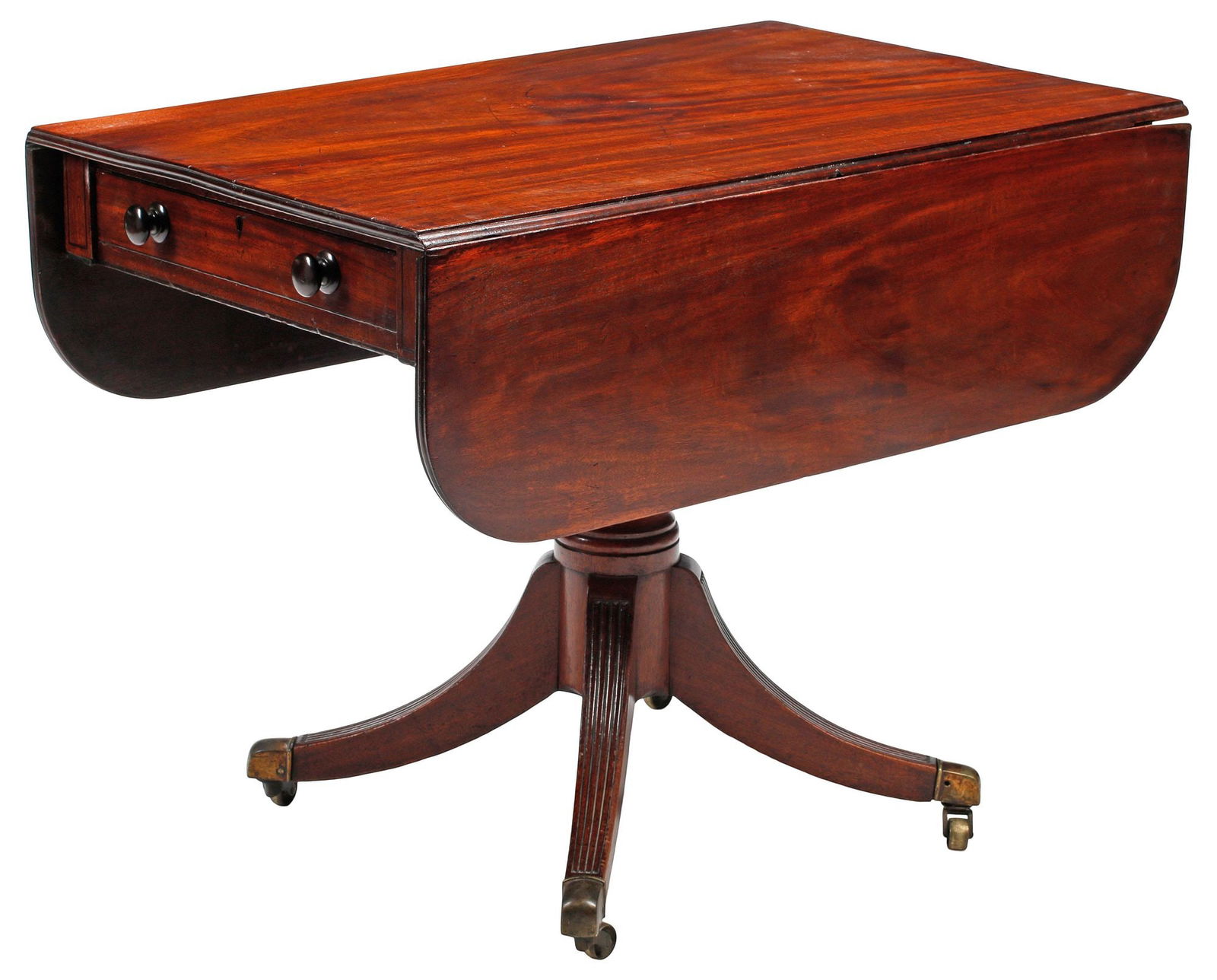 REGENCY STYLE MAHOGANY DROP-LEAF TABLE - 2