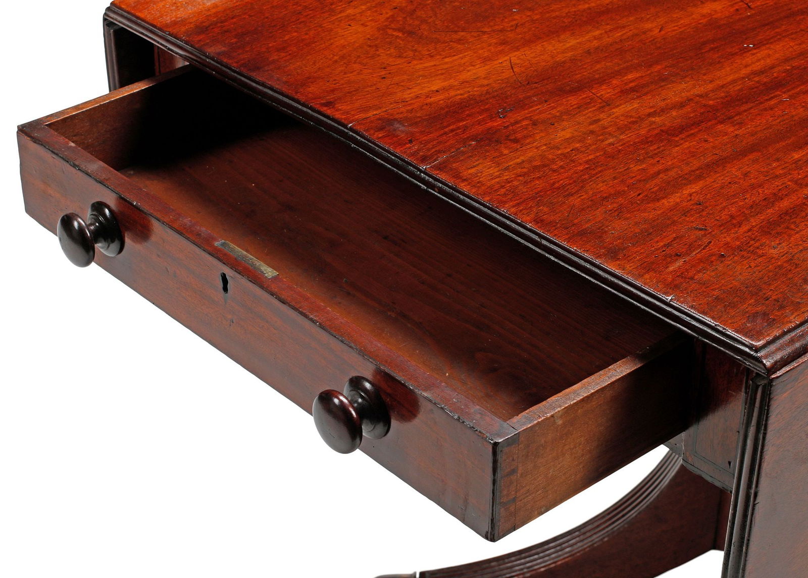 REGENCY STYLE MAHOGANY DROP-LEAF TABLE - 3