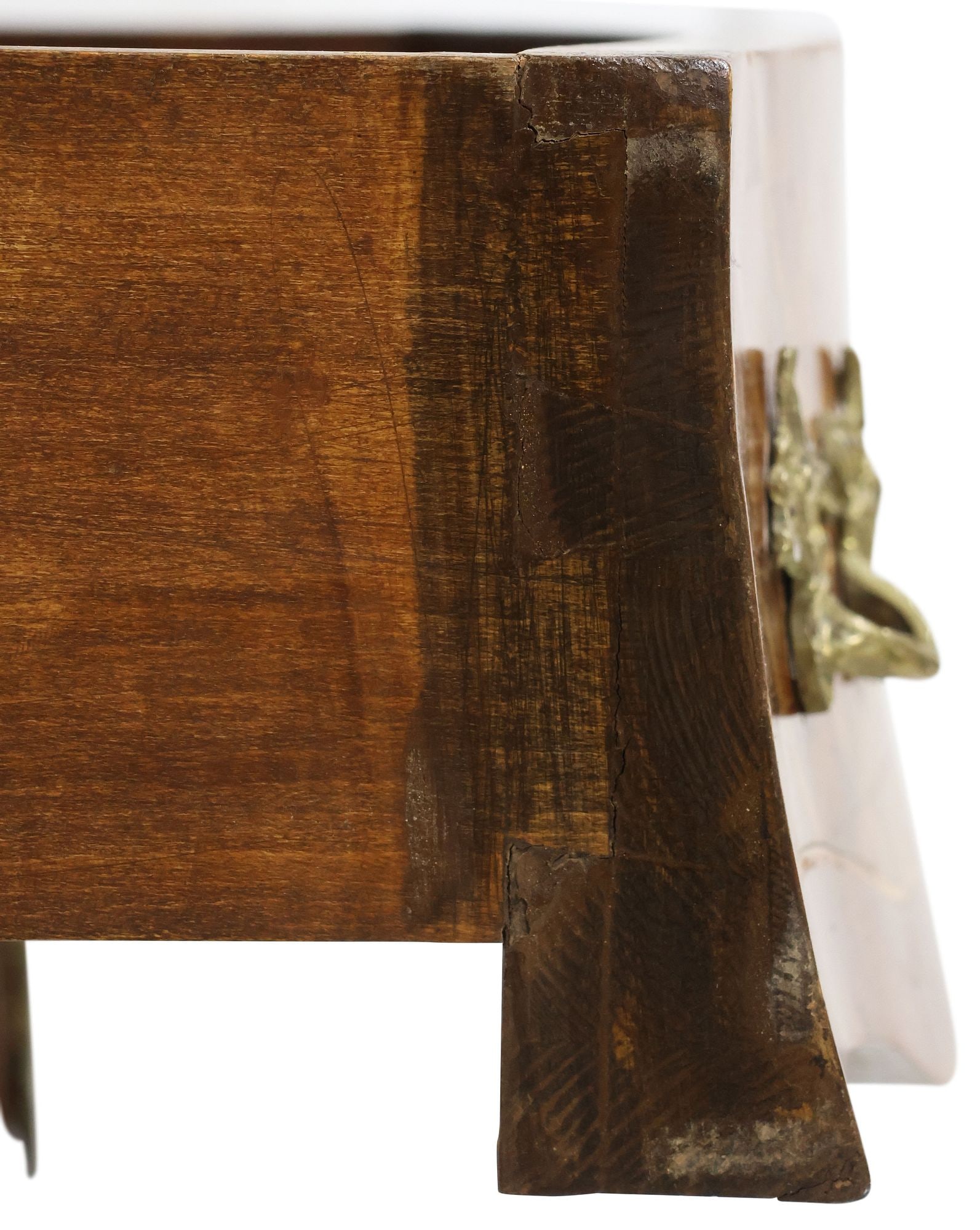 FRENCH TRANSITIONAL STYLE PARQUETRY SIDE TABLE - 4