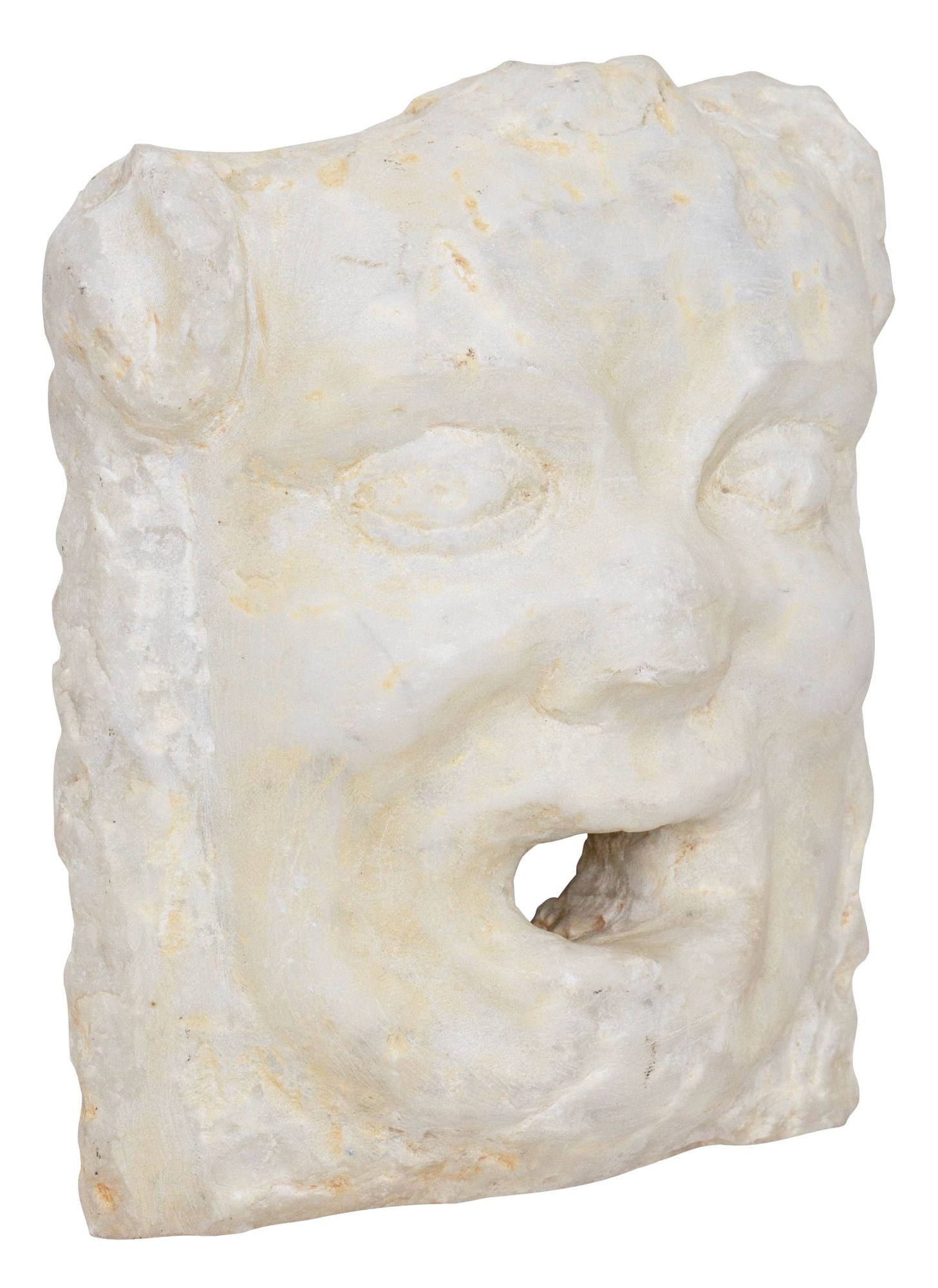 ITALIAN CLASSICAL STYLE CARVED MARBLE MASK FOUNTAIN HEAD (1 of 3)