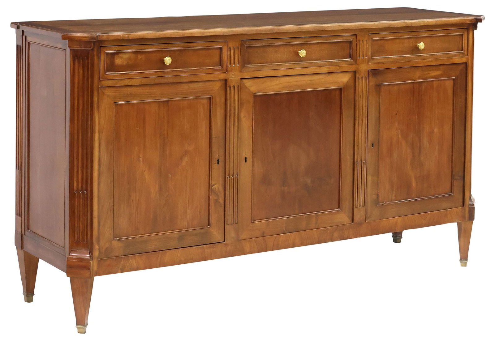 FRENCH LOUIS XVI STYLE WALNUT SIDEBOARD (1 of 6)