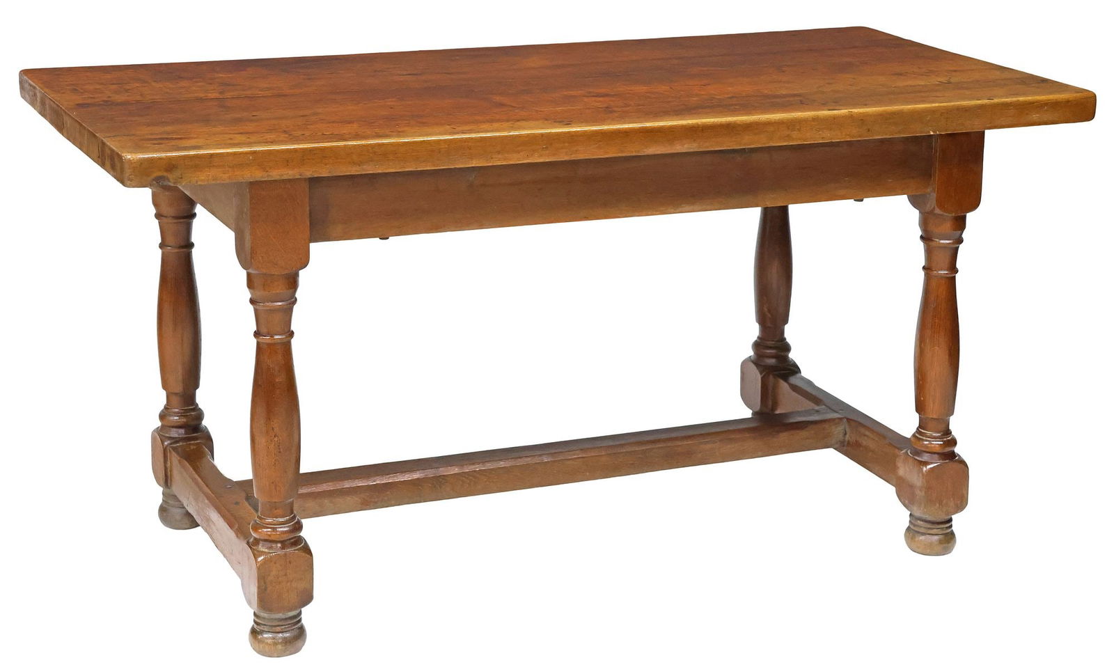 FRENCH PROVINCIAL OAK FARMHOUSE DINING TABLE, 59"L (1 of 4)
