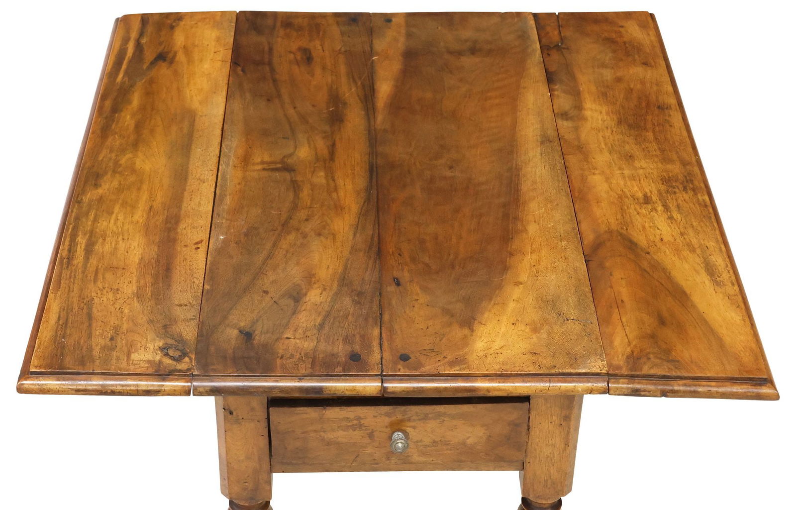 FRENCH PROVINCIAL WALNUT DROP-LEAF WORK TABLE - 4