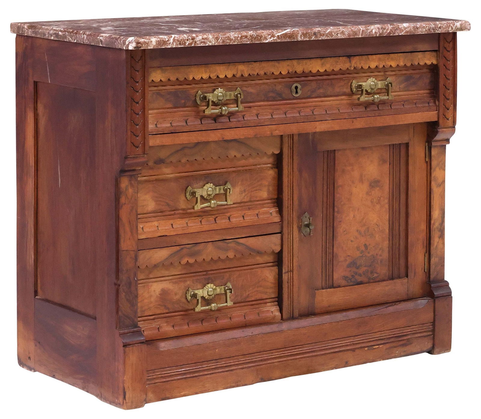 AMERICAN EASTLAKE MARBLE TOP WASHSTAND (1 of 5)