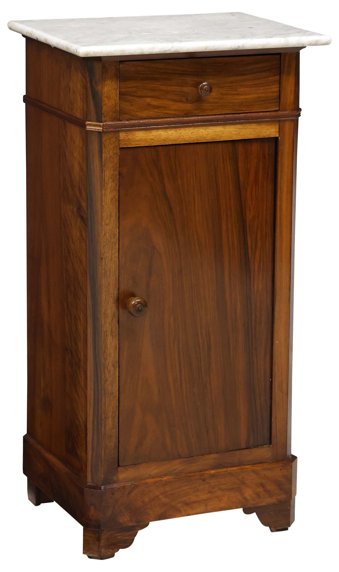 ITALIAN MARBLE-TOP MAHOGANY NIGHTSTAND (1 of 6)