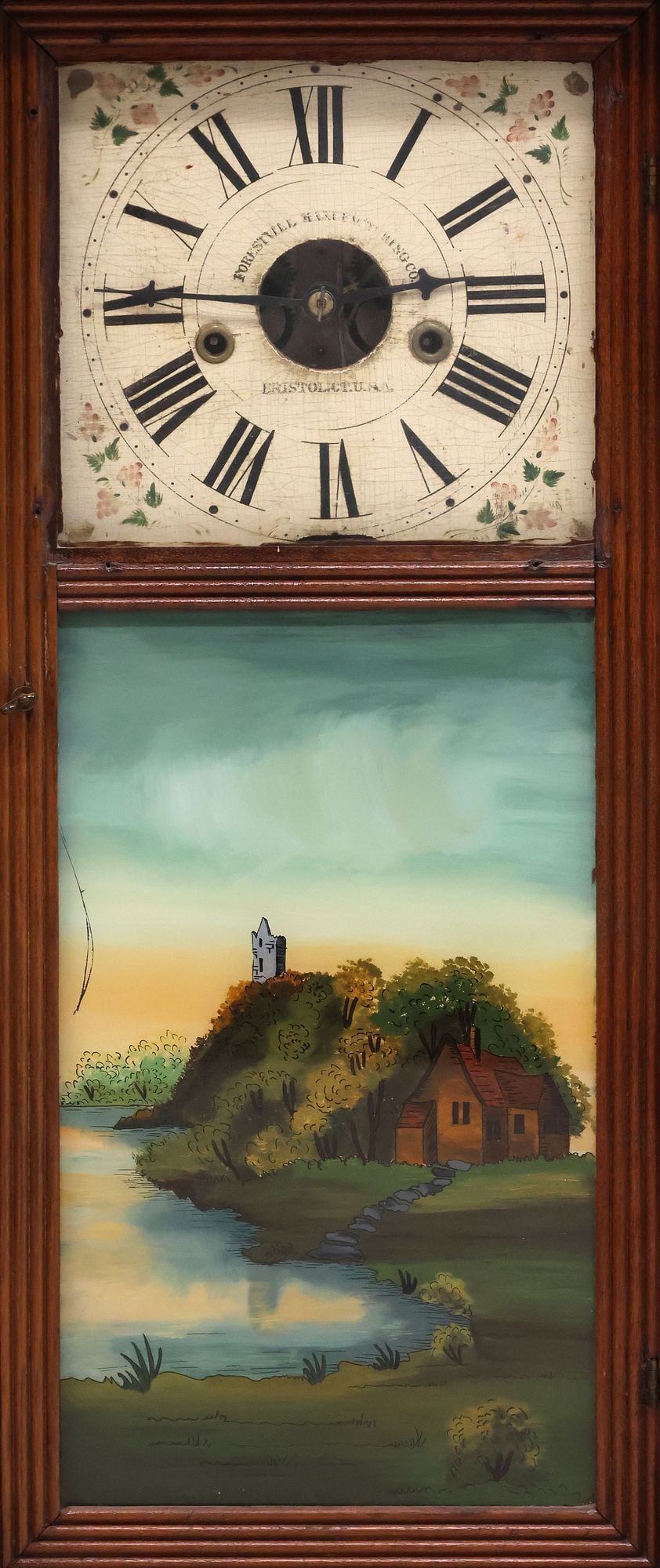 LARGE FORESTVILLE MFG. TRIPLE DECK CASE CLOCK - 3